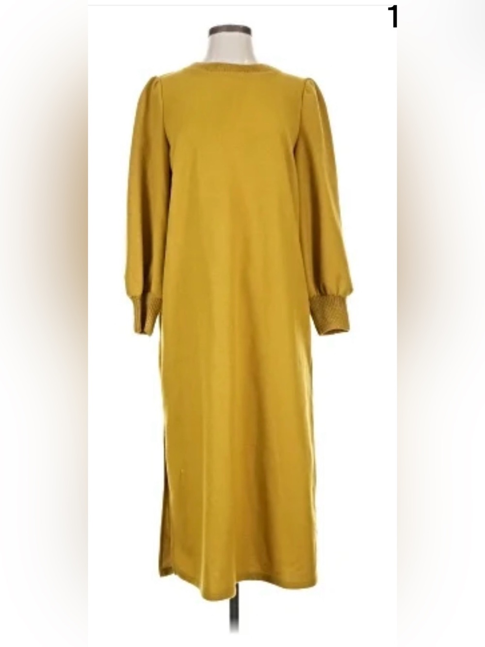 Who What Wear Mustard Midi Dress